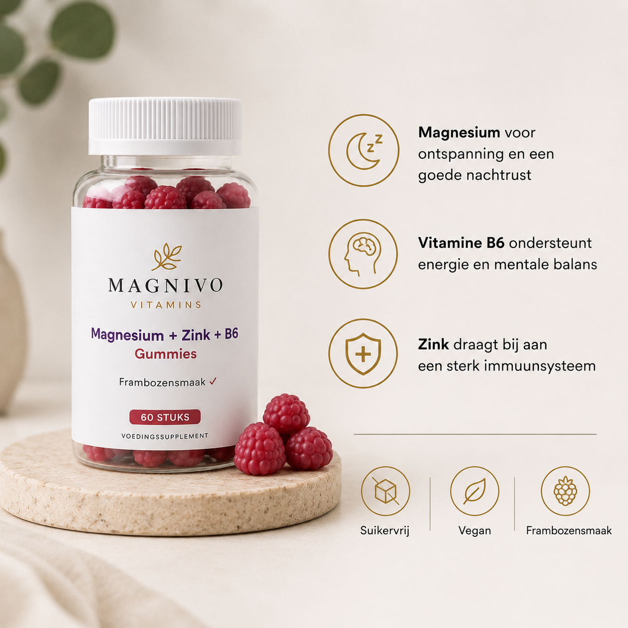 Magnesium + Zink + B6 Gummies - 60 Stk.